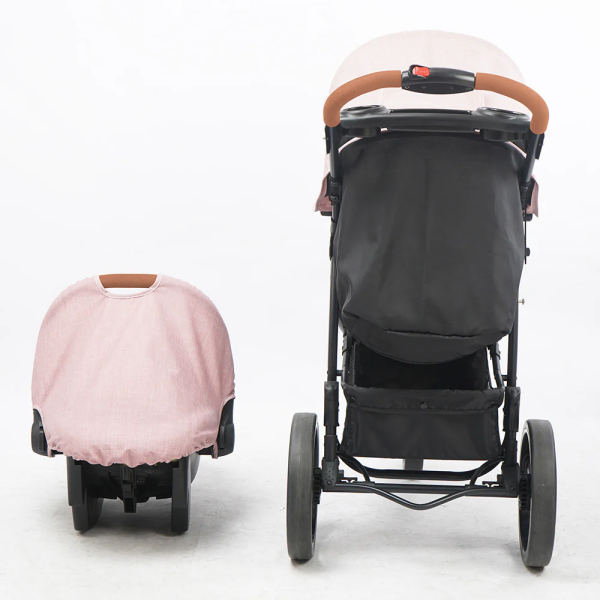 COCHE TIZZY CON CARGUERA Y BASE P60- MELANGE PINK CB