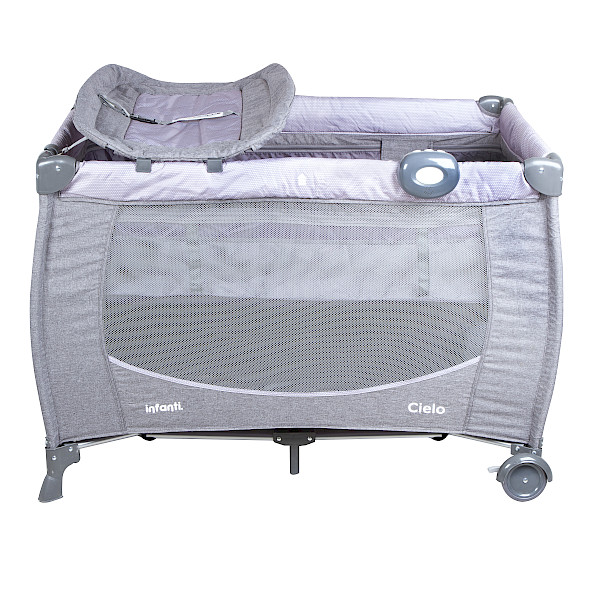 CORRAL CUNA CIELO GREY DOTS KDD-930 GREY DOTS