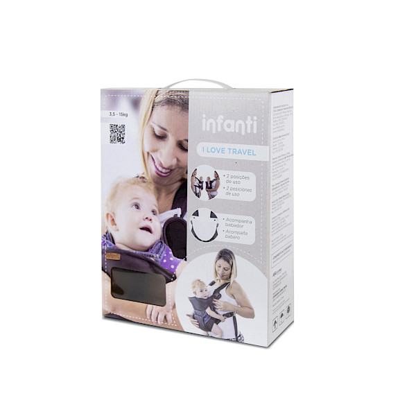 HARNES PORTABEBE I LOVE TRAVEL CA054B-GREY